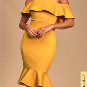 Lulu’s Confidence Boost off the shoulder dress